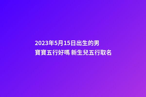 2023年5月15日出生的男寶寶五行好嗎 新生兒五行取名